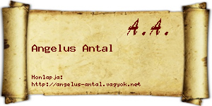 Angelus Antal névjegykártya